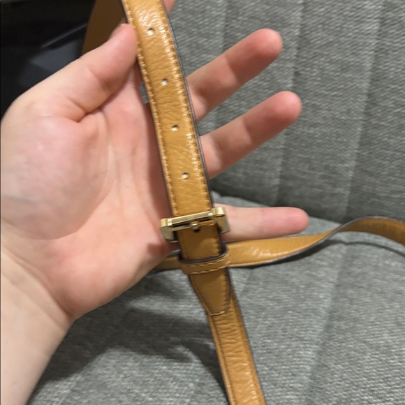 MICHAEL Michael Kors Cognac Leather Crossbody with Gold Hardware - Picture 3 of 5